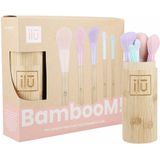 Bamboom - Makeup Brush Set + Bamboo Houder - 5st.