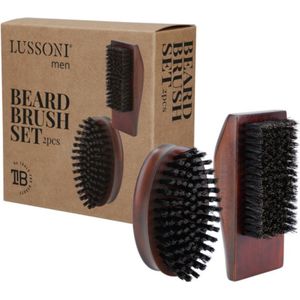 Lussoni - Beard Brush Set - Hout - Vegan Borstels