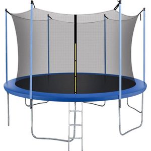 Springos Veiligheidsnet Trampoline - Trampoline Net - Geschikt Voor 6 Palen - Ø 305 cm - Zwart