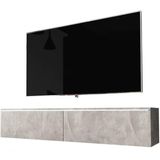 Selsey Kane TV-lowboard TV-kast Hangend/Staand 140 cm (betonlook met Led)