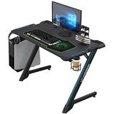 Selsey Corli - Gaming bureau - zwart - met usb poort - met RGB LED's – modern