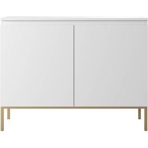 Selsey Bemmi - Dressoir - 100 cm - Wit met gouden poten