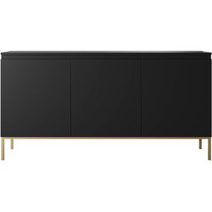 Selsey Bemmi - Dressoir - 150 cm - Zwart met gouden poten