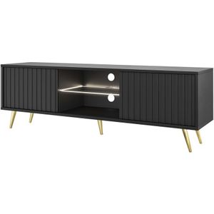 NADUVI - Giulia - TV-Meubel - Zwart - Hout - Staal