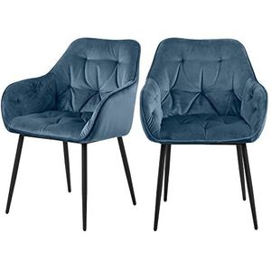 Selsey Gestoffeerde stoel, 83 x 58 x 55 cm, donkerblauw