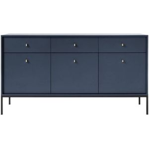 NADUVI - Monique - Dressoir - Marineblauw - Spaanplaat - 3 Deurs - 3 Lades
