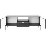 Selsey VELLORE TV-kast, zwart, 154 cm x 56 cm x 39 cm