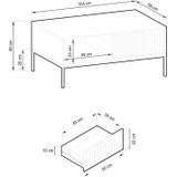 Selsey VELLORE Koffietafel (zwart)