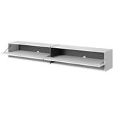 Selsey Mirrgo - TV Lowboard wit met grafiet-inzetstukken, 200 cm, 5903025898544