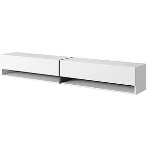 Selsey Mirrgo - TV Lowboard wit met grafiet-inzetstukken, 200 cm, 5903025898544