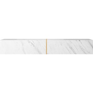 Selsey Bisira - RTV 200 cm - Witte marmer met gouden inzet