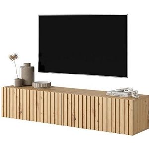 Selsey Tv-kast, board, sideboard, televisietafel, televisiekast, 138,6 cm, hangend Artisan eiken met gelamineerd front Telire