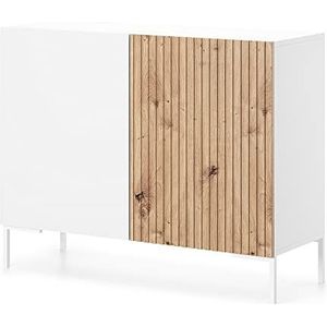 Selsey Lammelo commode met deuren, melamine, wit, 92