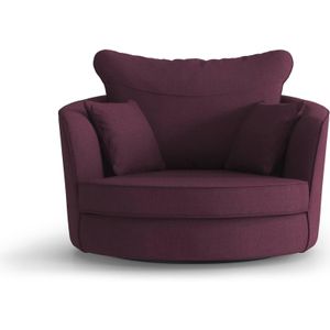 NADUVI Collection Vend�ôme Draaibare Fauteuil - Linnen - Paars