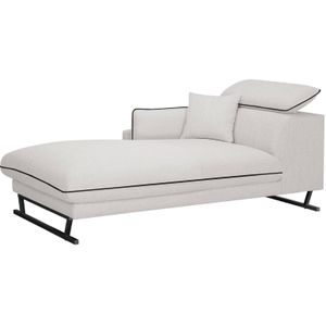 Chaise longue Gigi links met contrast piping | Cozyhouse