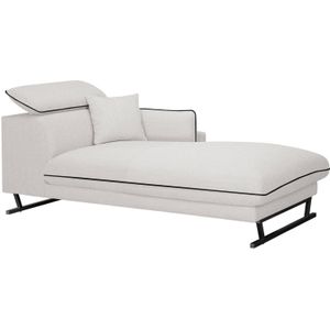 Chaise longue Gigi rechts met contrast piping | Cozyhouse