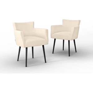 Set van 2 eetkamerstoelen Billie linnen | NADUVI Collection