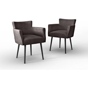 Set van 2 eetkamerstoelen Billie linnen | NADUVI Collection