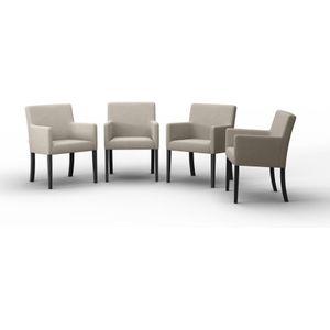 Set van 4 eetkamerstoelen Escape linnen | NADUVI Collection