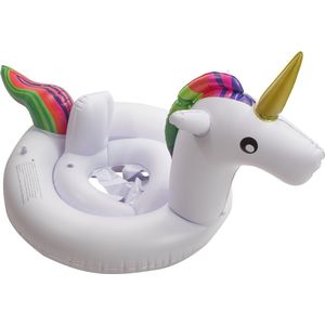 Opblaasbaar eenhoorn - Opblaasfiguur - Unicorn - met zitvlak voor kinderen - 70CM - Zwembad - Opblaasboot