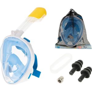 Duikbril Snorkel set - Wit Blauw - S/M - Opvouwbaar