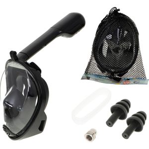Snorkelmasker - Duikbril - Set - L/XL - Opvouwbaar - Zwart