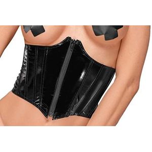 PVC underbust corset - Black L