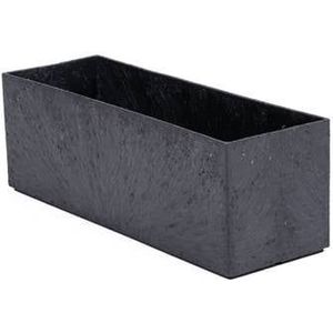 TierraVerde Kunststof Bloembakken voor Balkon - 2 STUKS – 30x15x10 cm (LxBxH) – Voor binnen en buiten – Zwart – Eco-Friendly en Duurzame Plantenbak/Plantenpot - 100% Gerecycleerd Rubber