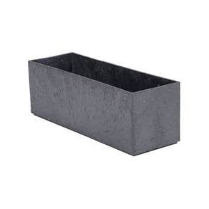 TierraVerde Kunststof Bloembakken voor Balkon - 2 STUKS – 30x15x10 cm (LxBxH) – Voor binnen en buiten – Grijs – Eco-Friendly en Duurzame Plantenbak/Plantenpot - 100% Gerecycleerd Rubber