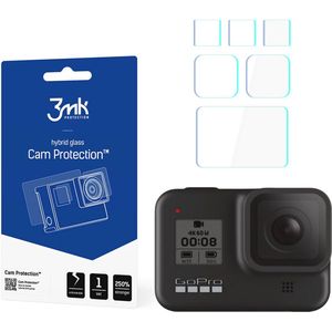 3MK FlexibelGlas camera GoPro HERO 8 Szkło Hybrydowe (Hero 8 Zwart), Actioncam-accessoires, Zwart