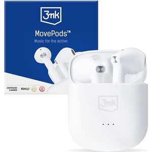 3MK MovePods 6,5 uur Bluetooth 5.3 (6.50 h, Draadloze), Koptelefoon, Wit