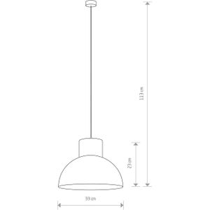 Nowodvorski Lighting Hanglamp Works met metalen kap, betongrijs