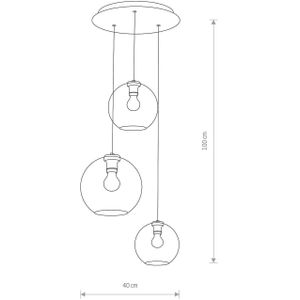 Nowodvorski Lighting Vetro hanglamp van glas, 3-lamps