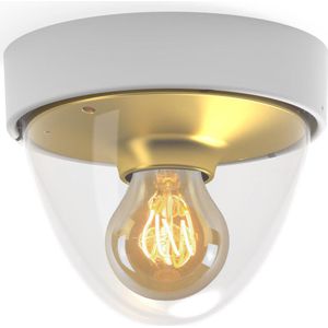 Nowodvorski Lighting Plafondlamp Nook met heldere kap, wit/goud
