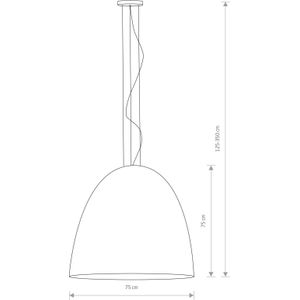 Nowodvorski Lighting Egg XL metalen hanglamp, Ø 75 cm, zwart