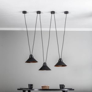 Nowodvorski Lighting Hanglamp Perm III zwart, variabel monteerbaar