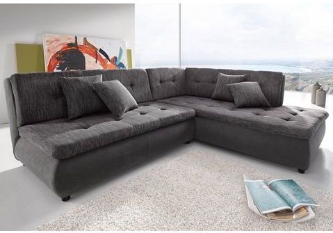 Trends by HG Ecksofa "Pool L-Form", wahlweise mit Bettfunktion, frei im Raum stellbar