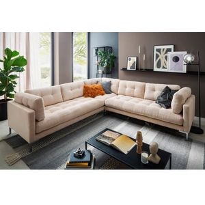 Trends by HG Wohnlandschaft »Landau U-Form«, in Cord-Stoff mit Metallfuß