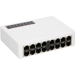 Extralink - Hexon - Netwerkschakelaar - Zwart - 16 Poorten - 10/100Mbps