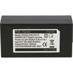 Extralink EX.14183 voedingsadapter/omvormer Indoor Zwart (24 W), PoE-injector