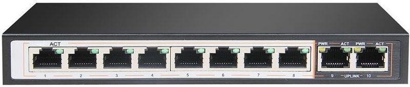Extralink Switch Perses 8X EX-SG1008PE 10/100/1000M TX PoE AT/AF, Full Gigabit PoE