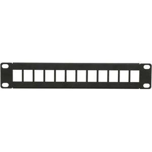 EXTRALINK Patchpaneel UTP Modulair, Patchpaneel 19 inch, 12 poorten RJ45, Rack 1U, Patchpaneel, Netwerk, 19 inch Rackinbouw Compatibel, Modulair, voor Serverkast Netwerkkast