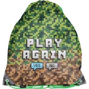 Gaming Gymbag, Play Again - 38 x 34 cm - Polyester - 38x34 - Multikleur