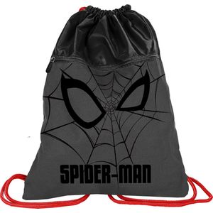 PASO BeUniq Spiderman Sporttas met trekkoord, uniseks, kinderen, 46 x 37 cm, Grijs, 46 x 37 cm