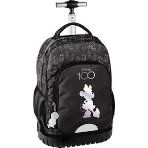 PASO BeUniq Wheelie Bag Backpack Black Mickey and Minnie Mouse Disney, zwart