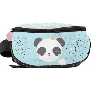 Panda Heuptasje, Glitter - 24 x 13 x 9 cm - Polyester - 24x13x9 - Blauw