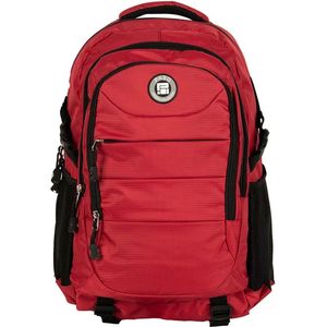 PASO Waterproof Sports Backpack for Men and Women - Comfortable School Backpack for Boys and Girls - Lightweight and Ergonomic Hiking Backpack - School Bag, red