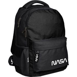 NASA Rugzak - schooltas - 41x30x19 cm - zwart - laptopvak- laptoptas