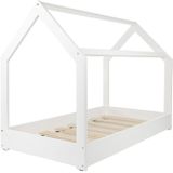 Houten bed - huisbed - modern kinderbed - 160x80cm - wit