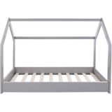 Houten bed - huisbed - modern kinderbed - 160x80cm - grijs